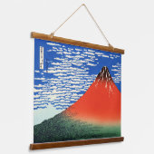 赤富士北斎浮世絵日本の術 吊り下げ型タペストリー (傾斜あり)