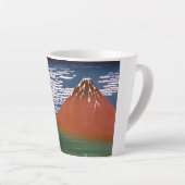 赤富士、赤富士山火山葛飾北斎 カフェラテマグ (右アングル)