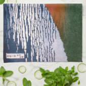 赤富士、赤富士山火山葛飾北斎 キッチンタオル (折り畳み)