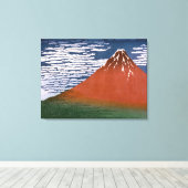 赤富士、赤富士山火山葛飾北斎 キャンバスプリント (インサイチュ (ウッドフロア))