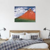 赤富士、赤富士山火山葛飾北斎 キャンバスプリント (インサイチュ (寝室))