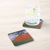 赤富士、赤富士山火山葛飾北斎 コースター (右側)