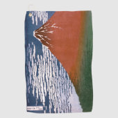 赤富士、赤富士山火山葛飾北斎 ゴルフタオル (正面)