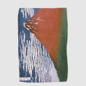 赤富士、赤富士山火山葛飾北斎 ゴルフタオル (正面)