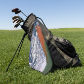 赤富士、赤富士山火山葛飾北斎 ゴルフタオル (グリーン)