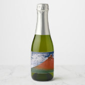 赤富士、赤富士山火山葛飾北斎 スパークリングワインラベル (正面)