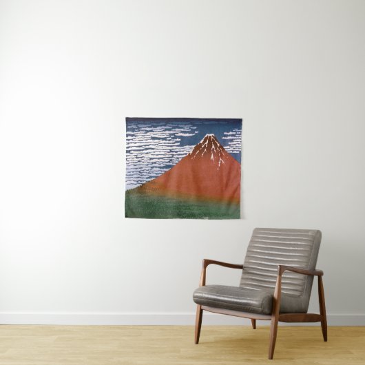 赤富士、赤富士山火山葛飾北斎 タペストリー (インサイチュ(横))