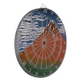 赤富士、赤富士山火山葛飾北斎 ダーツボード (正面左)