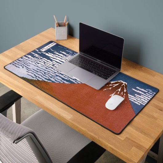 赤富士、赤富士山火山葛飾北斎 デスクマット (オフィス2)