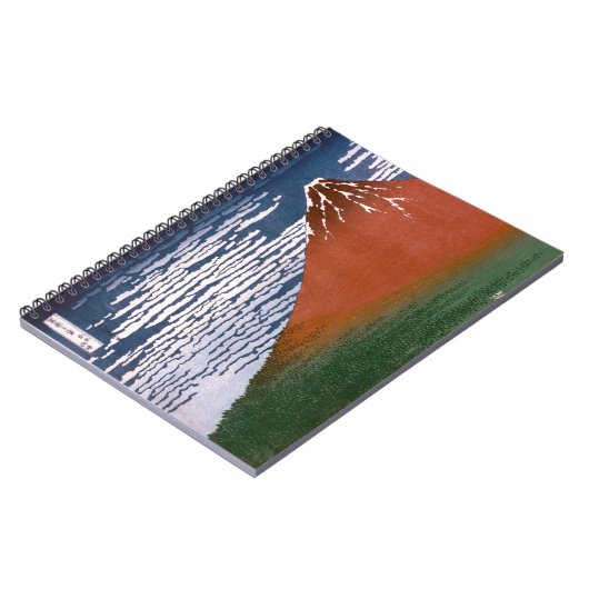 赤富士、赤富士山火山葛飾北斎 ノートブック (左側)