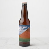 赤富士、赤富士山火山葛飾北斎 ビールラベル (正面)