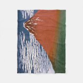 赤富士、赤富士山火山葛飾北斎 フリースブランケット (正面)