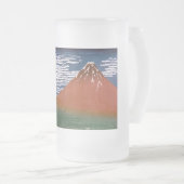 赤富士、赤富士山火山葛飾北斎 フロストグラスビールジョッキ (正面右)