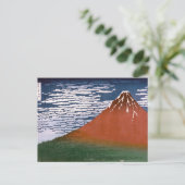 赤富士、赤富士山火山葛飾北斎 ポストカード (スタンド正面)