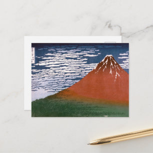 赤富士、赤富士山火山葛飾北斎 ポストカード