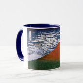 赤富士、赤富士山火山葛飾北斎 マグカップ (正面左)