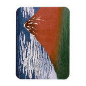 赤富士、赤富士山火山葛飾北斎 マグネット (縦)