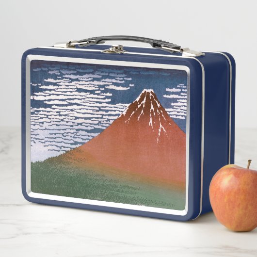赤富士、赤富士山火山葛飾北斎 メタルランチボックス (インサイチュ)