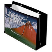 赤富士、赤富士山火山葛飾北斎 ラージペーパーバッグ (正面アングル)