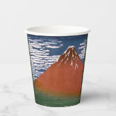 赤富士、赤富士山火山葛飾北斎 紙コップ (正面)