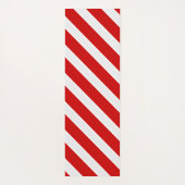 赤対角ストライプ線 ヨガマット (裏面)
