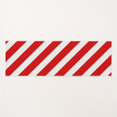 赤対角ストライプ線 ヨガマット (正面(横))