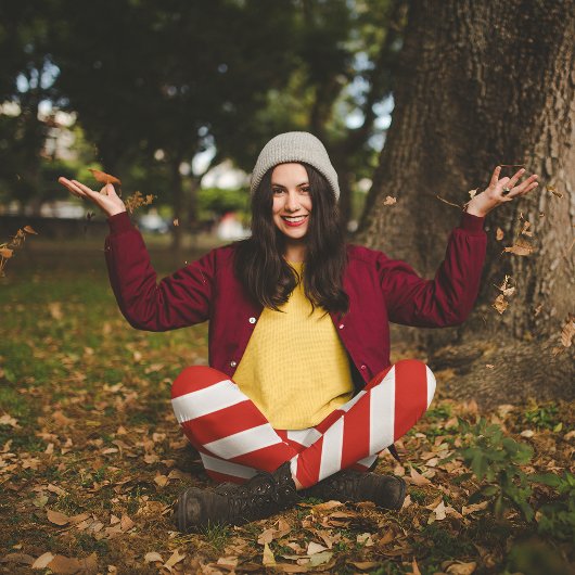 赤対角ストライプ線 レギンス