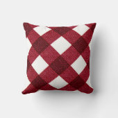 赤対角バッファロー市松模様に装飾用クッション クッション (裏面)