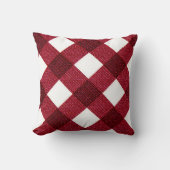 赤対角バッファロー市松模様に装飾用クッション クッション (正面)