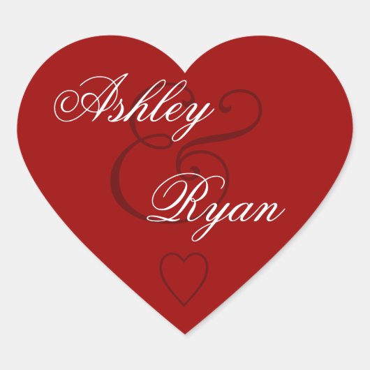 赤封筒用シール結婚ズ ハートシール (正面)