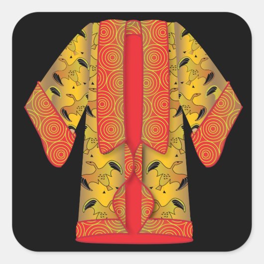 赤小物ステッカー スクエアシール (正面)