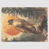 赤尾のホークの水色のイラストレーションの分離 薄葉紙 (正面)