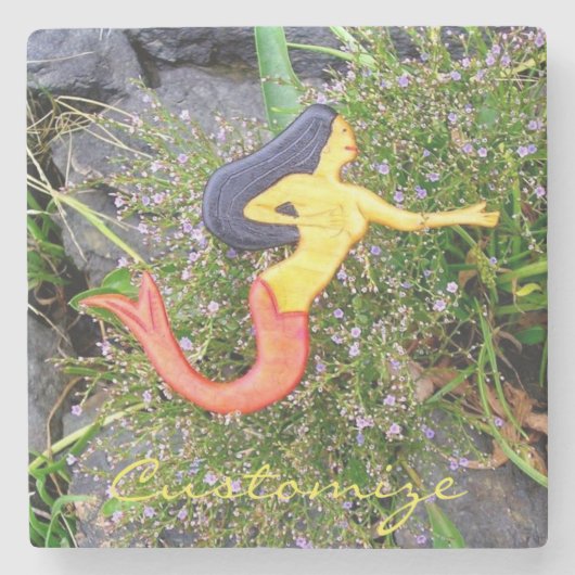 赤尾シレナの人魚 ストーンコースター (正面)