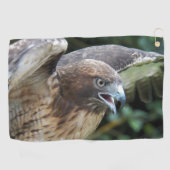 赤尾ホークのラプター写真 ゴルフタオル (横)