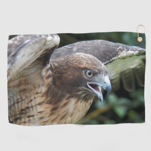 赤尾ホークのラプター写真 ゴルフタオル (横)