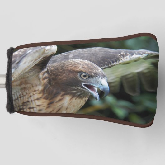 赤尾ホークのラプター写真 ゴルフヘッドカバー (正面)