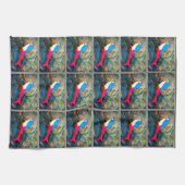 赤尾マーメイド模様 キッチンタオル (横)