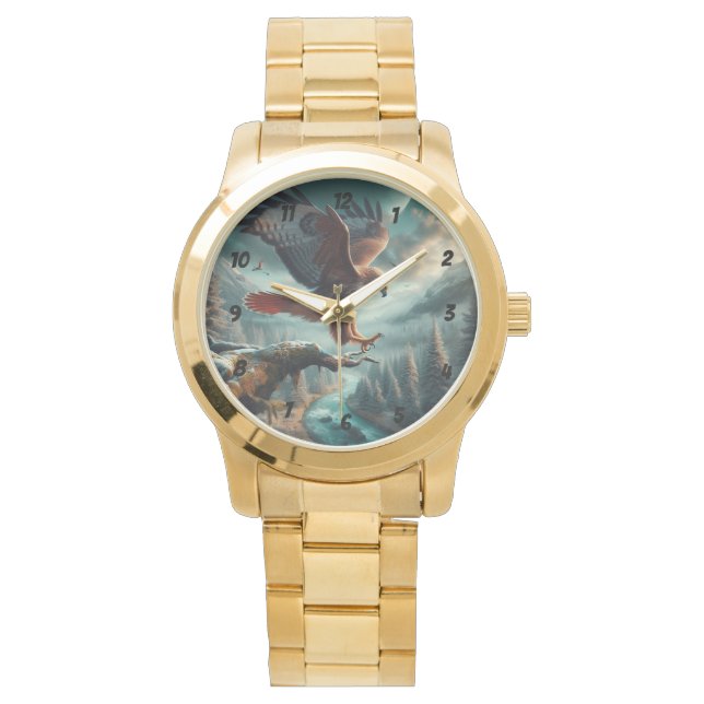 赤尾威厳のあるの鷹の襲来 腕時計 (正面)