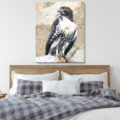 赤尾威厳のあるホークキャンバスプリント キャンバスプリント (インサイチュ (寝室))