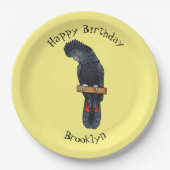 赤尾黒尾尾鳥まんが ペーパープレート (正面)