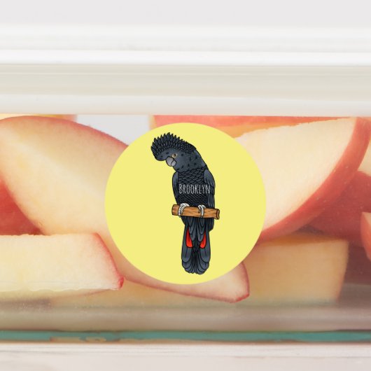 赤尾黒尾尾鳥まんが ラベル (貼付)