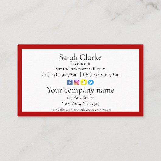 赤屋根上部名刺 名刺 (裏面)