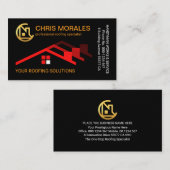 赤屋根屋根建物 名刺 (正面/裏面)