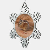 赤岩のシオン・チムンク スノーフレークピューターオーナメント (右)