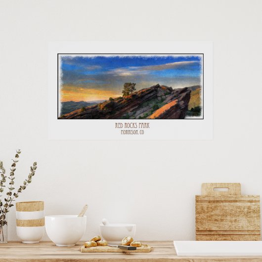 赤岩油彩画 ポスター (キッチン)