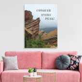 赤岩登り:すべてのピークを征服 キャンバスプリント (インサイチュ (リビング))