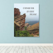 赤岩登り:すべてのピークを征服 キャンバスプリント (インサイチュ (ウッドフロア))