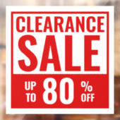 赤巨大クリアランスセール 店舗窓用シール ウィンドウサイン (シート2)