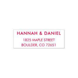 赤差出人住所カスタムテンプレート結婚ズ セルフインキングスタンプ