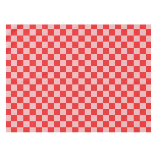 赤市松模様にとピンクのテーブルクロス テーブルクロス (正面(横))